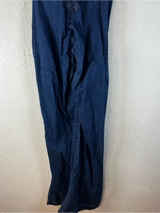 Revice Hollywood Heartthrob Retro Style Denim Flare Jumpsuit in Blue - Picture 13 of 15
